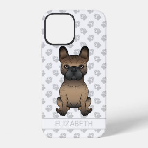 Coque iPhone 12 Bouledogue français bringé / Frenchie Chien mignon