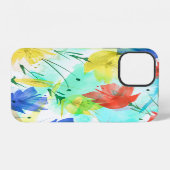 Coque iPhone 12 Bouquet de mode Orchidée Poppy Pivoine (Verso Horizontal)