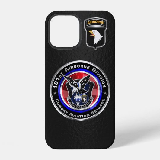 Coque iPhone 12 Brigade d'aviation de combat de la 101e division a (Verso)