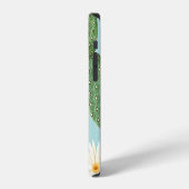 Coque iPhone 12 Cactus, fleurs roses : décoration légère (Côté gauche)