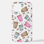 Coque iPhone 12 Cafés, Haricots, Coeurs, Amateur De Café (Verso)