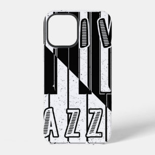 Coque iPhone 12 Calligraphie d'illusion de logo de jazz en direct 