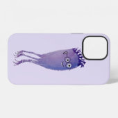 Coque iPhone 12 Caractère mignon Violet Nerdy (Verso Horizontal)