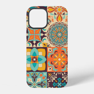 Coque iPhone 12 Carreaux colorés Azulejos. Portugais traditionnel