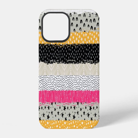 Coque iPhone 12 Carrelage en Patchwork : Conception Versatile Sans (Verso)