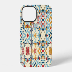 Coque iPhone 12 Carrelage marocain, motif sans couture colorée.