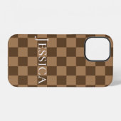 Coque iPhone 12 Carrés au chocolat doux (Verso Horizontal)