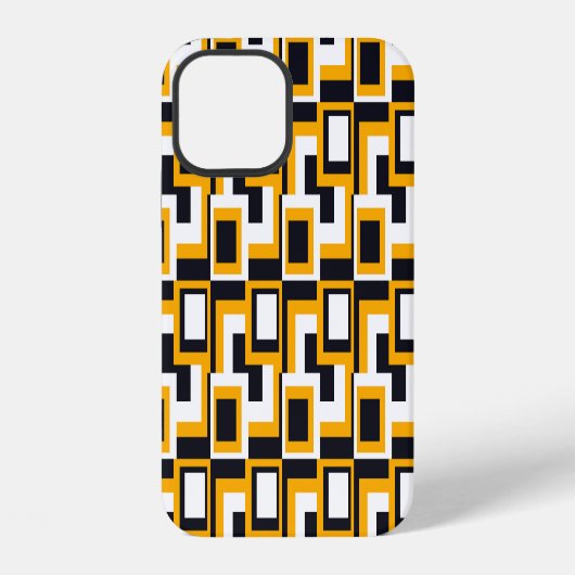 Coque iPhone 12 Carrés géométriques : Impression transparente (Verso)