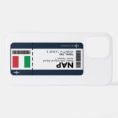 Coque iPhone 12 Carte d'embarquement NAP Naples - Billet Naples (Verso Horizontal)