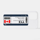 Coque iPhone 12 Carte d'embarquement YYZ Toronto - Billets Canada (Verso Horizontal)