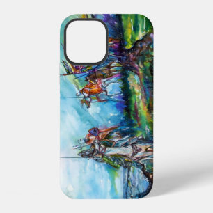 Coque iPhone 12 CAVALIERS DANS LA TEMPÊTE Chevaliers médiévaux Ble