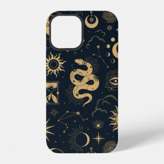 Coque iPhone 12 Celestial boho seamless pattern