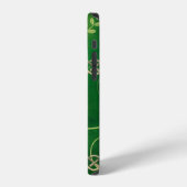 Coque iPhone 12 Céltic Green Knots & Feuilles (Côté gauche)