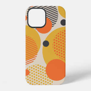 Coque iPhone 12 Cercle géométrique sans couture motif dans rétro 6