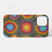 Coque iPhone 12 Cercles de teinture à microdot (Verso Horizontal)