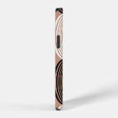 Coque iPhone 12 Cercles marrons géométriques design sans couture (Côté droit)