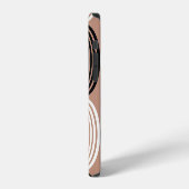 Coque iPhone 12 Cercles marrons géométriques design sans couture (Côté gauche)