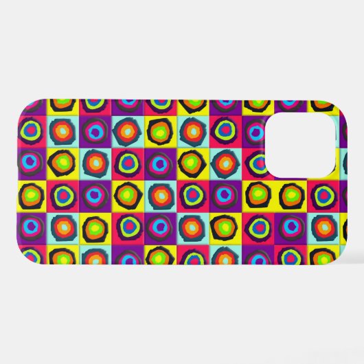 Coque iPhone 12 cercles motif (Verso Horizontal)
