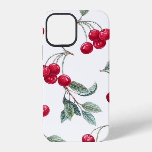 Coque iPhone 12 Cerises (Verso)
