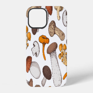 Coque iPhone 12 Champignons dessinés à la main : arrière - plan al