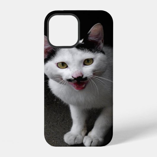 Coque iPhone 12 Chat avec Moustache (Verso)