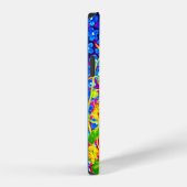 Coque iPhone 12 Chat dans les fleurs (Côté droit)