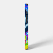 Coque iPhone 12 Chat dans les fleurs (Côté gauche)