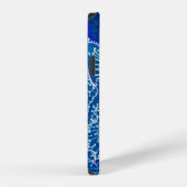 Coque iPhone 12 Chat gothique bleu (Côté droit)