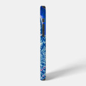 Coque iPhone 12 Chat gothique bleu (Côté gauche)
