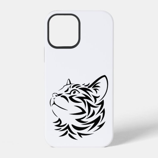 Coque iPhone 12 chat noir (Verso)