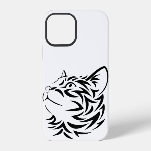 Coque iPhone 12 chat noir (Verso)