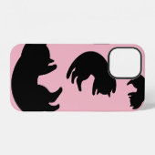 Coque iPhone 12 Chat Noir (Verso Horizontal)