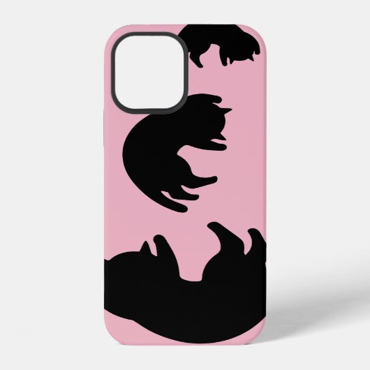 Coque iPhone 12 Chat Noir (Verso)