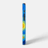 Coque iPhone 12 Chat Nuit Étoilée de Style Van Gogh (Côté gauche)