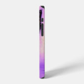 Coque iPhone 12 Chat Violet de Style Van Gogh (Côté gauche)
