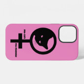 Coque iPhone 12 Chats Pro Féminisme (Verso Horizontal)