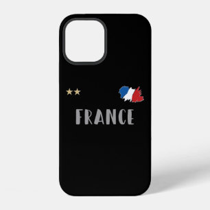 Coque iPhone 12 Chemise de fan de football de France Drapeau franç