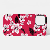 COQUE iPhone 12 CHERRY BLOSSOM - SAKURA (ROUGE) (Verso Horizontal)