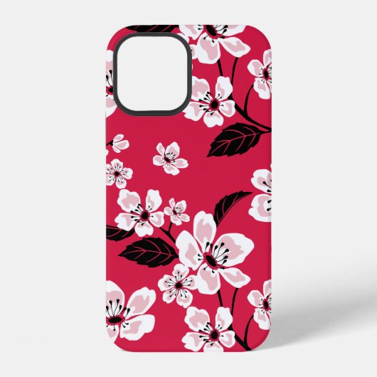 COQUE iPhone 12 CHERRY BLOSSOM - SAKURA (ROUGE) (Verso)