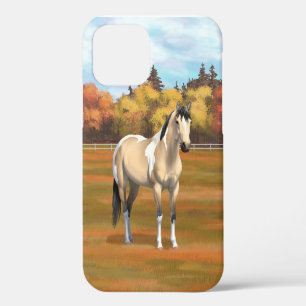 Coque iPhone 12 Cheval hongre paint pinto buckskin dun