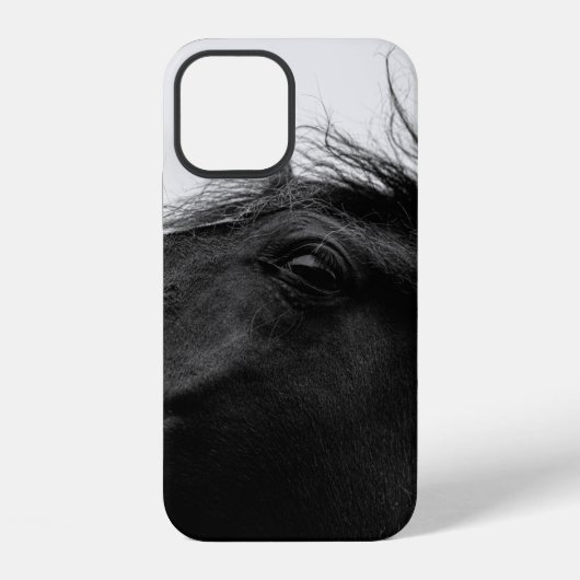COQUE iPhone 12 CHEVAL NOIR (Verso)