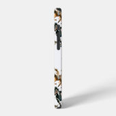 Coque iPhone 12 Chevaux au galop motif sans couture. Cow-boy améri (Côté gauche)