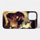 Coque iPhone 12 Chevaux de Landseer (Verso Horizontal)
