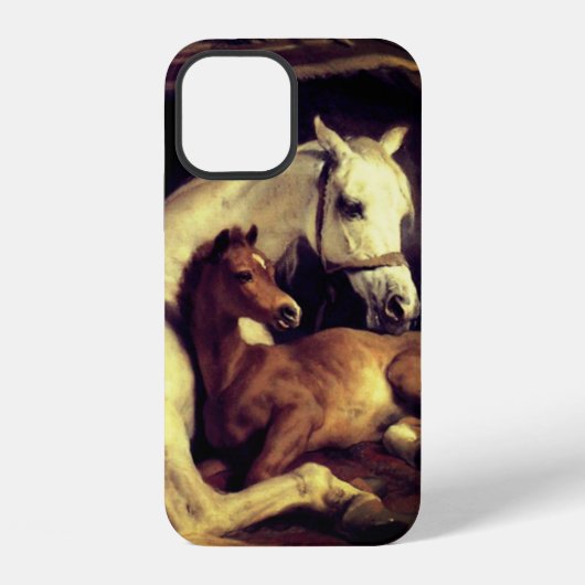 Coque iPhone 12 Chevaux de Landseer (Verso)