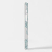 Coque iPhone 12 Chevaux de mer tropicaux, Motif hippocampe - gris (Côté gauche)