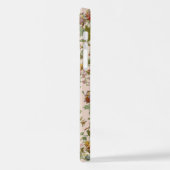 Coque iPhone 12 Chic Rose rose rose rose Motif de feuillage (Côté gauche)