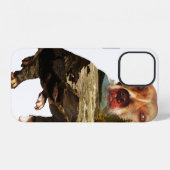 Coque iPhone 12 chien à double exposition (Verso Horizontal)