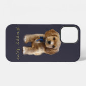 Coque iPhone 12 Chien chiot (Verso Horizontal)