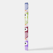 Coque iPhone 12 Chouettes mignonnes, Chouette Motif, Chouettes pou (Côté droit)