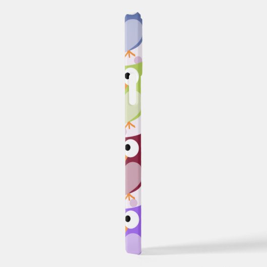 Coque iPhone 12 Chouettes mignonnes, Chouette Motif, Chouettes pou (Côté droit)